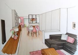Tekening Schets Er Zijn Strakke En Minder Strakke Lijnen Te Zien Materialen Markers Presentation Interieure Maison Dessin Design D Interieur Boutique