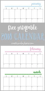 Free 2018 Calendar Printable Fits Perfectly In A 3 Ring Binder A Great Way To Stay Organized Calendar Printables Calender Printables Free Printable Calender