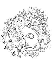 Maybe you would like to learn more about one of these? Cat In Flowers Coloring Page Free Printable Coloring Pages For Kids