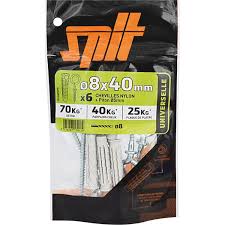 Lot De 6 Chevilles Et Pitons A Expansion Pro6 Spit Diam 8 Mm X L 40 Mm Diamant Cheville