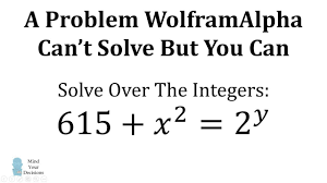 A Problem Wolframalpha Can T Solve But You Can 615 X 2 2 Y Maths Solutions Math Genius Decision Maths