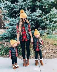 Match With Minis In Ltkholidaystyle Plaid Paired With Too Cute Pom Pom Toppers A La Family Photo Outfits Christmas Photos Outfits Family Photo Outfits Winter