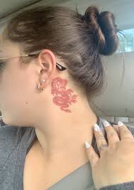 Dragon Tattoo Dragon Tattoo Ear Red Ink Tattoos Dragon Tattoo Behind Ear