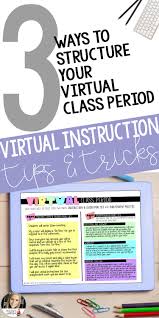 Planning For Virtual Instruction Critical Thinking Activities Virtual Class Middle School Ela