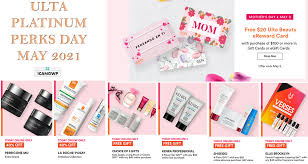 Purchased this gift card as a gift for someone else. Ulta Platinum Perks Day May 2021 Icangwp Icangwp Gift With Purchase