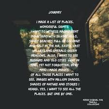 Poem About Journey Travel Inspired Travel Ecotourism