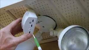 This outdoor motion security light can be easily installed for wall mounting and eave mounting by following a few simple wiring steps. How To Program Your Exterior Flood Lights Youtube