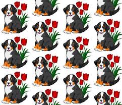 Soft & breathable lightweight fabric with short sleeves & round neck. Bernese Mountain Dog Fleece Fabric Hondjes Lieve Teksten