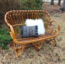Rattan Loveseat Vintage Boho Settee Retro Wicker Sofa Etsy Retro Home Decor Home Decor Accessories Decor Accessories Diy