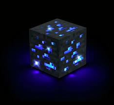 Thinkgeek Minecraft Light Up Diamond Ore Officially Licensed By Mojang Minecraft Light Cube Light Lego Lamp