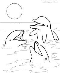 Depending on the sunset you've got in mind, you'll want a yellow, orange (or red and yellow you can mix) the latter mixed in with your sunset colors may work well for silhouettes in the foreground too. Dolphins In The Moonlight Color Page