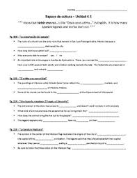Avancemos 1 workbook answer key | answers fanatic download avancemos 1 workbook answer key document. Avancemos 2 Unit 4 Lesson 1 Unidad 4 1 Culture Review Questions