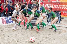 Bodypaint, also known as body painting, is a certain form of body art which is similar to tattoos. Sexy Soccer Event Teams Of Body Painted Models Show Off At Beach Football Tournament In Berlin To Rival Euro 2016