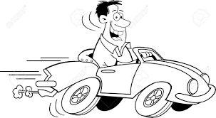 Schwarz Weiss Abbildung Eines Mannes Autofahren Lizenzfrei Nutzbare Vektorgrafiken Clip Arts Illustrationen Image 19469040