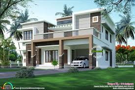 Modern Flat Roof Sober Colored Home Kerala House Design Beautiful House Plans House Exterior