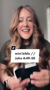 Mini Bible encouragement from a mini Bible // jogn 4:49-50 #minidevo  #devotional #jesus #gospelofjohn #faith #bible #minibible #christiantiktok  #christiantok #encouragement #fyp #minibibleseries #john ...