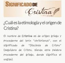 Significado Del Nombre Cristina O Christine Significado Del Nombre Cristina Significados De Los Nombres Y Palabras