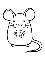 Kawaii Mouse Coloring Page Coloring Pages Cute Coloring Pages Animal Coloring Pages