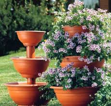 Plant Stand With Three Tier From Terracotta Garden Containers Tiered Planter Plants