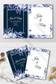 Just click on the print button to send them to canva print and we'll deliver your beautiful invitation designs right to your doorstep in just a couple of days!as each year passes, they say, you also grow wiser. Wedding Invitation Card With Blue Flower And Background Ai Free Download Pikbest