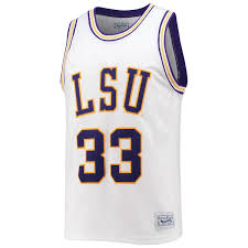 Men's Original Retro Brand Shaquille O'Neal White LSU Tigers Alumni  Commemorative Classic Basketball Jersey