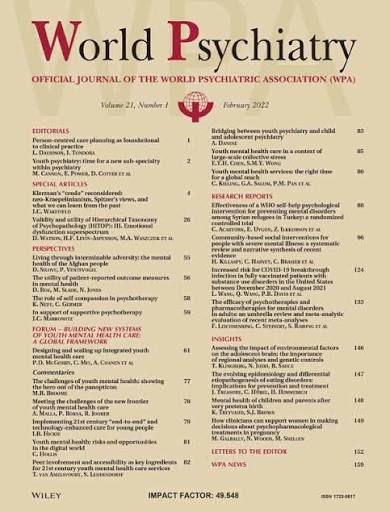 World Psychiatry: Vol 21, No 1