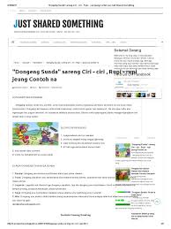 Maybe you would like to learn more about one of these? Ciri Ciri Dongeng Sunda Cara Golden