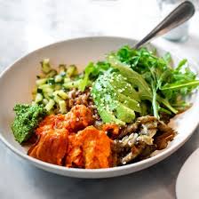 Mother Earth Bowl From Flower Child Whole Food Recipes Roasted Sweet Potatoes Vinaigrette Recipes