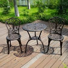Outdoor Indoor Use Patio Cast Aluminum Bistro Set Table With 2 Chairs In Antique Copper Outdoor Patio Decor Outdoor Patio Set Metal Garden Table