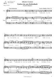 Liebst Du Um Schonheit (B-flat Major) By Gustav Mahler (1860-1911) -  Digital Sheet Music For Score - Download & Print XB.DNLB01426BB | Sheet  Music Plus
