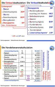 Nimm bitte auf der nächsten seite eine komplette kalkulation vor, in der du den bruttoverkaufspreis pro stück bestimmst und entscheidest, welches angebot dein unternehmen in anspruch nehmen sollte. Die Kalkulation Von Handelswaren Pdf Free Download