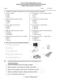 Maybe you would like to learn more about one of these? Revisi Guru Id Contoh Soal Uts Tik Kelas 1 Sd Semester 2