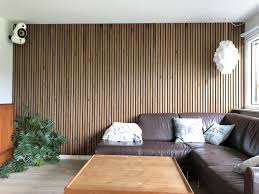 Antique Oak In 2020 Acoustic Panels Living Room Inspiration Slat Wall