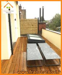 Toiture Terrasse En Pin Sur Plots A Saint Andre Lez Lille Toiture Terrasse Toiture Escalier Metallique