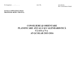 Integrarea abilitatilor sociale si emotionale în vederea dezvoltarii carierei. Doc Planificare Dirigentie V Cristina Bizdu Academia Edu