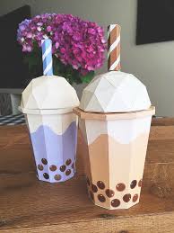 Diy Boba Tea Origami For Boba Tea Lovers Paper Tea Cups Tea Crafts Paper Box Diy