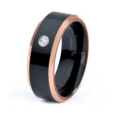 Black And Rose Gold Mens Wedding Band Tungsten Black Tungsten Ring 18k Rose Gold Black Band Black By Giftflavors 477 77 Mens Diamond Wedding Bands Black Tungsten Rings Mens Wedding Bands Tungsten Carbide