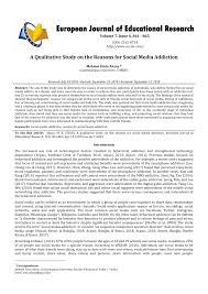If you've ever wished you could truly capture and describe the essence of an experience you have had, you understand the goal of. Pdf A Qualitative Study On The Reasons For Social Media Addiction