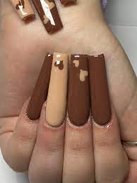J On Twitter Brown Acrylic Nails Long Square Acrylic Nails Square Acrylic Nails