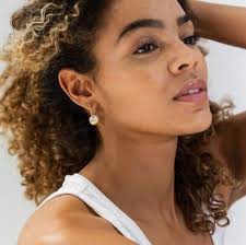 Porcelain Gold Dipped Earrings, Wedding Anniversary Gift, Ceramic Jewellery 