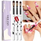 Saviland Professional Acrylic Nail Brushes Set - Nail Art for ...