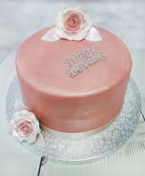 Happy Birthday Rose Gold Cake Simple And Elegant Rose Gold Cake Rosegoldcake Simpleelegantcake Https Www Craftycakes Com Rose Gold Cake Gold And White Cake Elegant Birthday Cakes