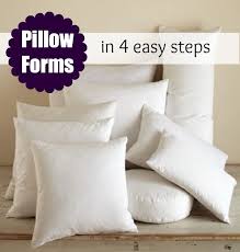 pillow form insert printable size chart diy pillows