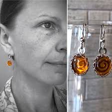 Amber Drop Earrings