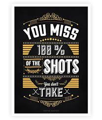 A good hockey player plays where the puck is. Lab No 4 You Miss 100 Of The Shots Wayne Gretzky Inspirational Wall Decor Quotes In A3 16 5 X 11 7 Poster Amazon In Electronics
