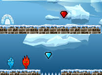 Aduna toate pietrele pretioase cat mai repede posibil! Baiatul Foc Si Fata Apa In Templul De Gheata Jocuri Cu Foc Si Apa