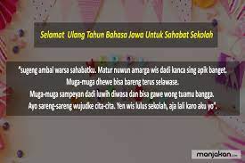 Check spelling or type a new query. 20 Ucapan Selamat Ulang Tahun Bahasa Jawa Dan Artinya Lengkap