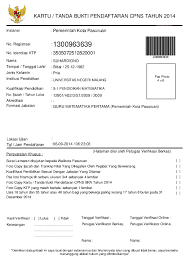 Lokasi perkuliahan s2 pendidikan matematika akan dilaksanakan di kampus iii universitas sanata dharma, paingan maguwoharjo depok sleman diy. Pdf Kartu Tanda Bukti Pendaftaran Cpns Tahun 2014 Dion Pions Academia Edu