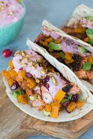 Mix tomato, red onion, cilantro, scallions, and 2 tablespoons lime juice together in a bowl for the pico de gallo. Winter Salmon Tacos With Butternut Squash Salsa We Are Not Martha