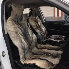 Winter Car Seat Cover Wolfskin Cushion Wolf Skin Seat Cover 2017 New Tyling Winter Car Seat Cover Car Seats Carseat Cover